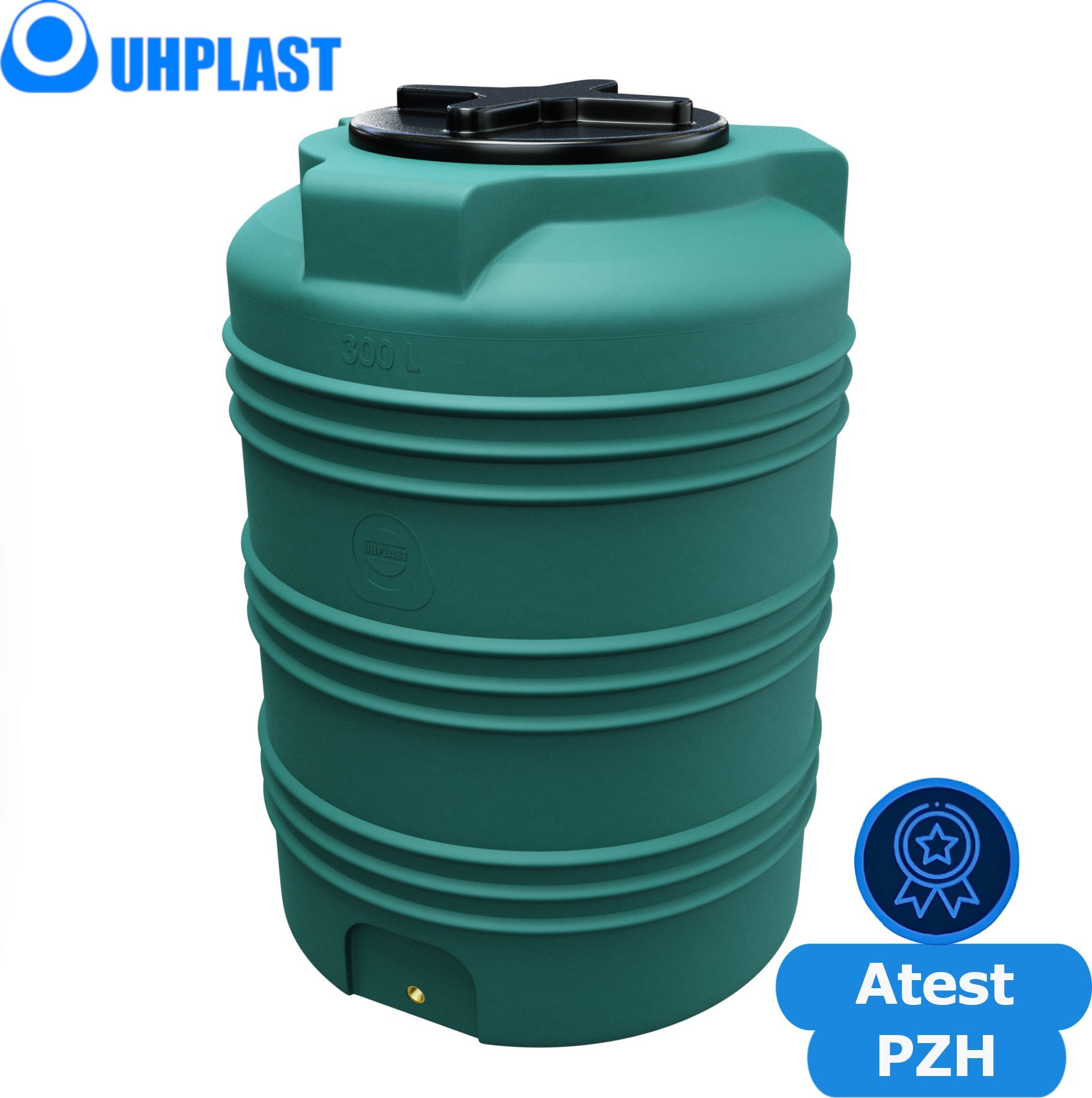 UHP Zbiornik na wodę 300l UHP VERTICON V-300 Ciemnozielony