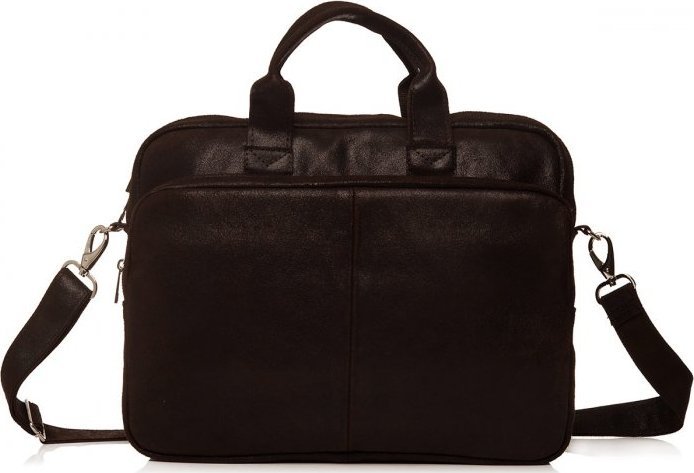 SKÓRZANA TORBA NA LAPTOP NA RAMIĘ SOLOME PREMIER BRAŻOWA VINTAGE