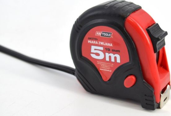 AWTools miara czerwono-czarna 5m x 19mm (AW27134)
