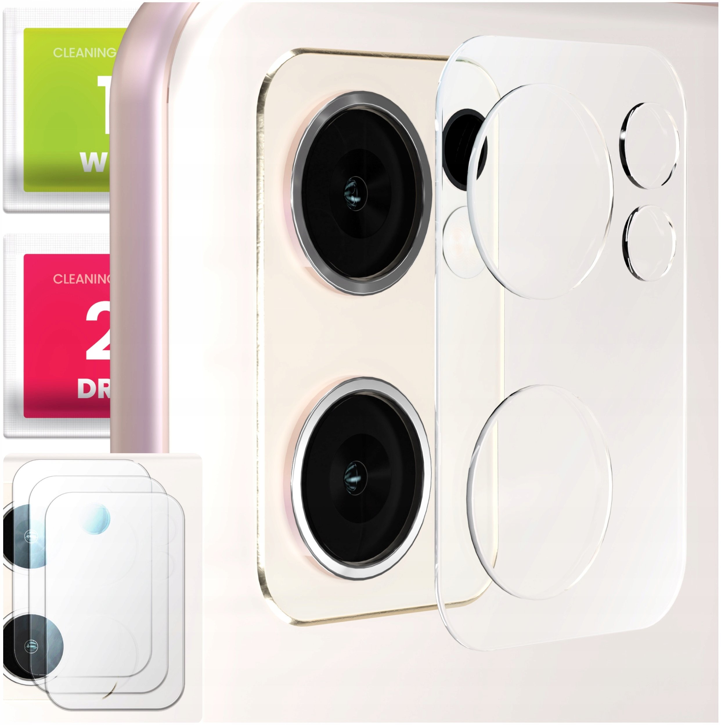 3-PAK Szkło Na Aparat Do Oppo Reno7 SE 5G (Hartowane, Na Obiektyw, 9H)