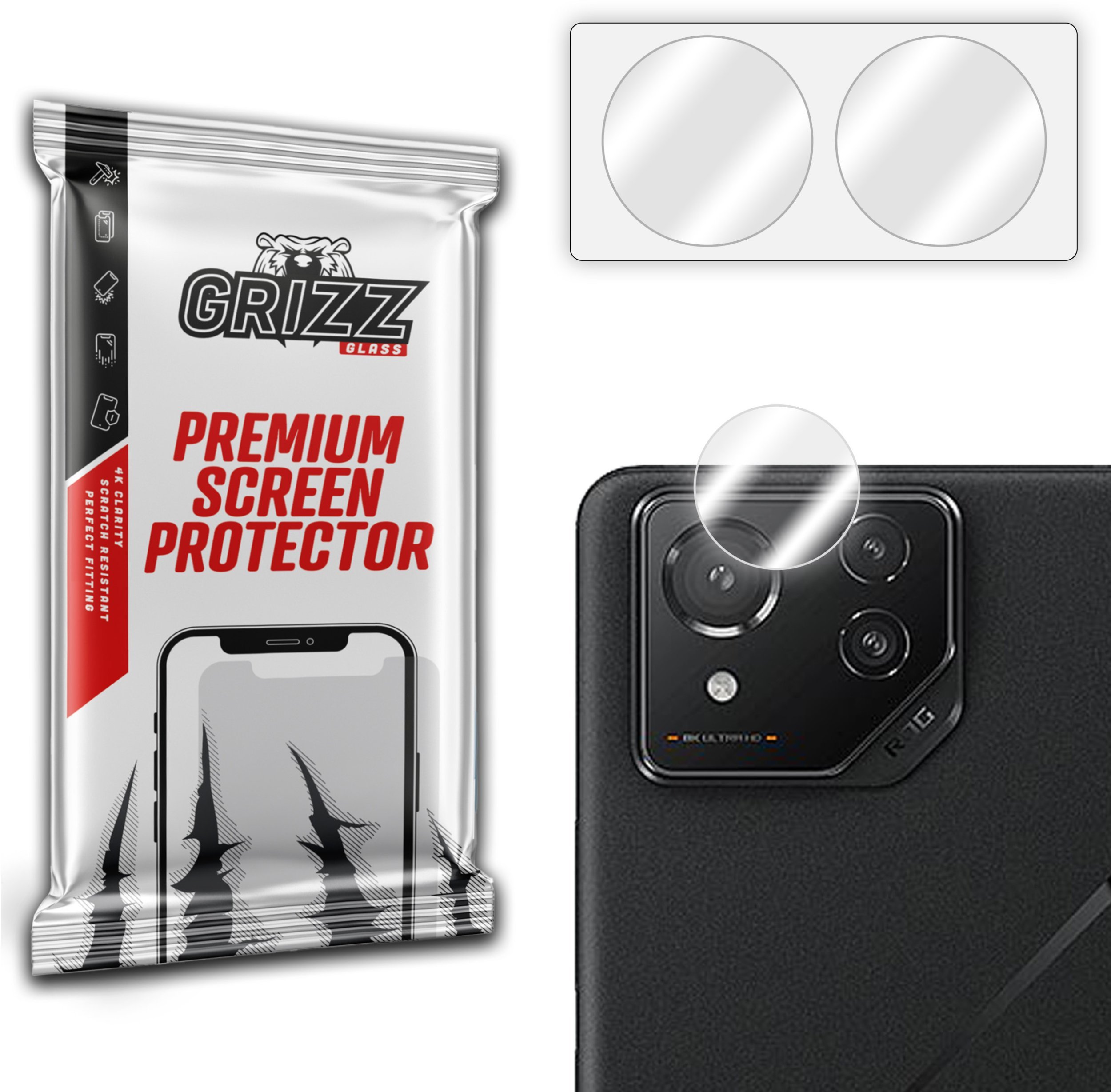 Szkło na aparat GrizzGlass HybridGlass Camera do Asus ROG Phone 9 Pro