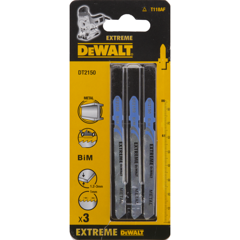 Dewalt Brzeszczot do wyrzynarek typ T BIM86x61mm 3szt. do metalu DT2150