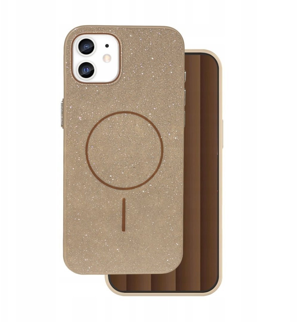 Nakładka Glitter Thin Magsafe case do iPhone 11 brązowy