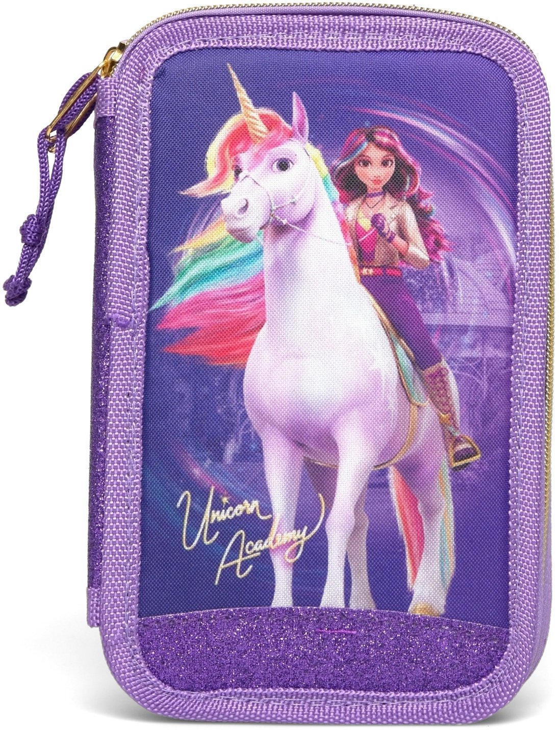 UNICORN ACADEMY, Filled double pencil case