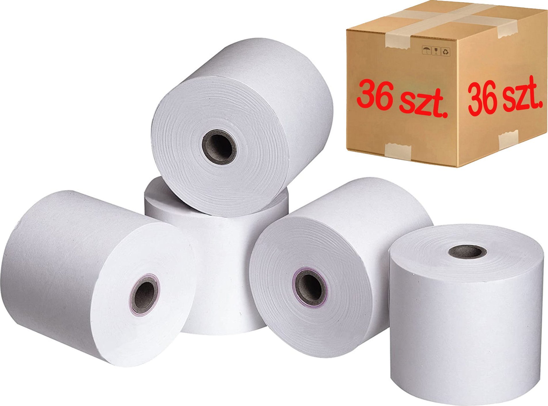 Pako Rolka Termiczna PAPIRUS II 80mm x 80m - 48gr - BPA FREE (38086C) - 36 szt.