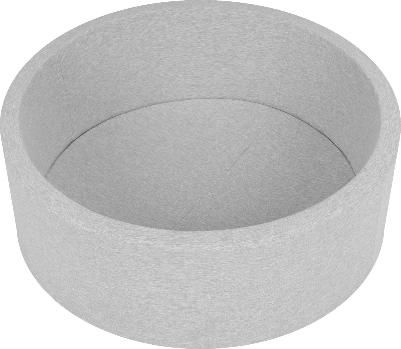 Selonis Selonis Suchy basen okrągły z piłeczkami 6cm jasnoszary: szary-biały-turkus 90x30cm/BEZkulek Zabawka basen piankowy