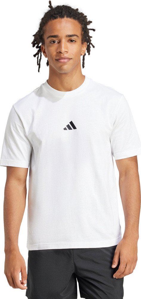 Koszulka męska adidas Essentials Small Logo Single Jersey biała JF1092 2XL