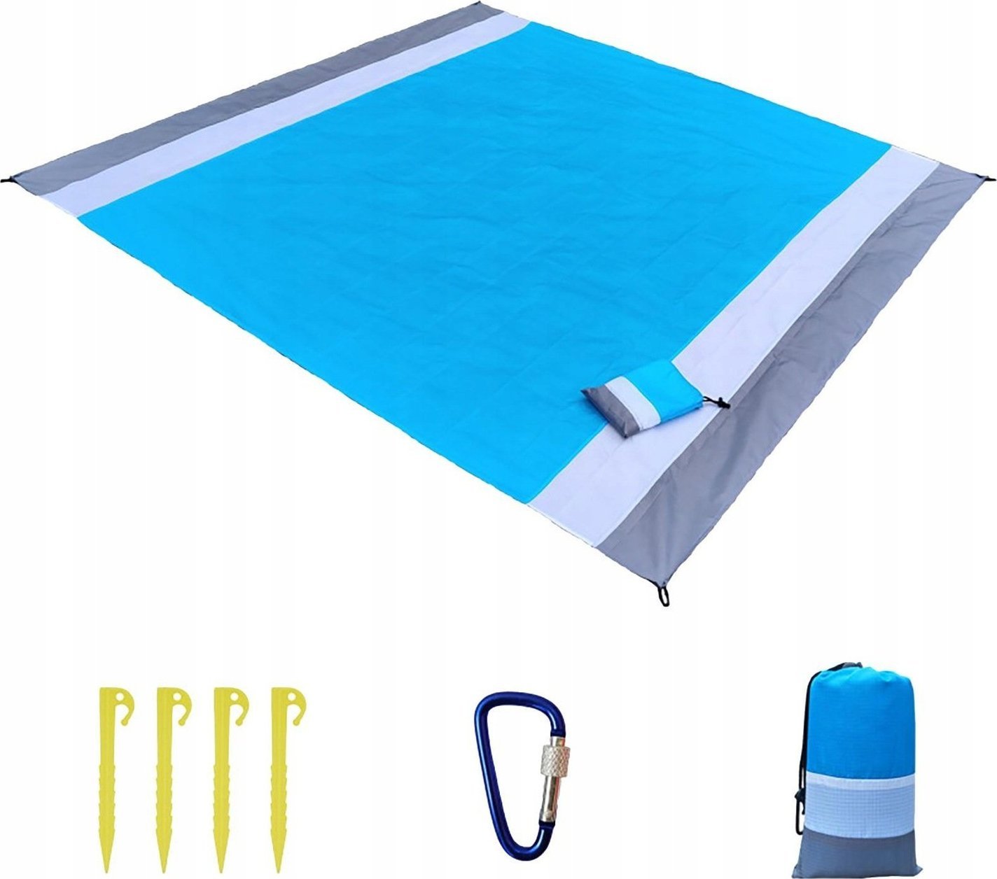 Korbi KOC PLAŻOWY MATA KEMPINGOWA MATERAC 210x200cm