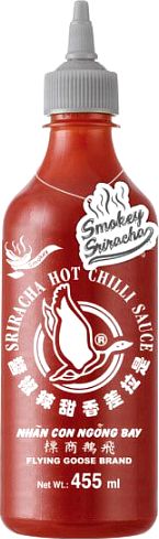 Flying Goose Sos chili Smokey Sriracha, bardzo ostry (chili 61%) 455 ml