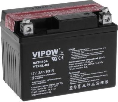 Vipow Akumulator Vipow typ MC do motocykli 12 V 3 Ah