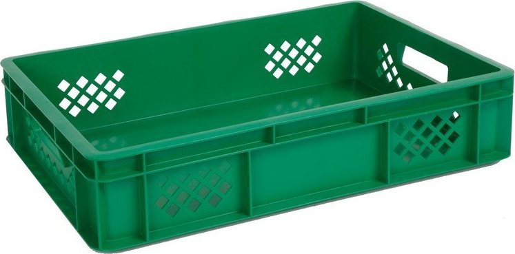 Artech Pojemnik transportowy EURO 130, ścianki ażurowe, wym. 600 x 400 x 130 mm (Kolor zielony)