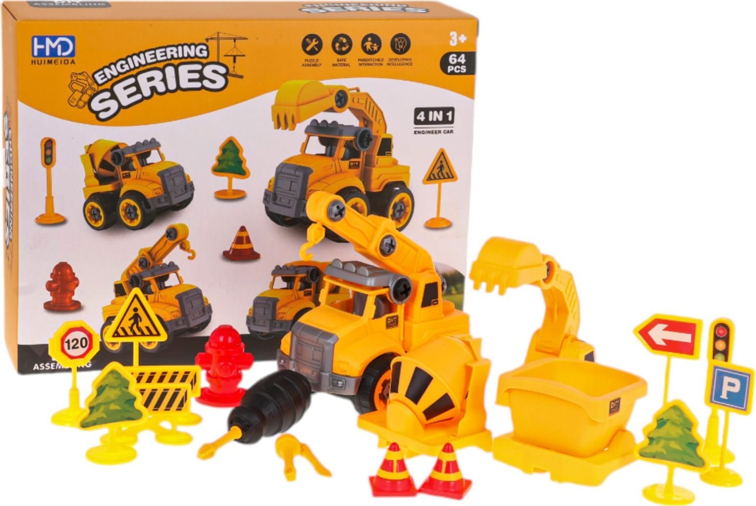 Ramiz Zestaw Pojazdów Budowlanych + Akcesoria