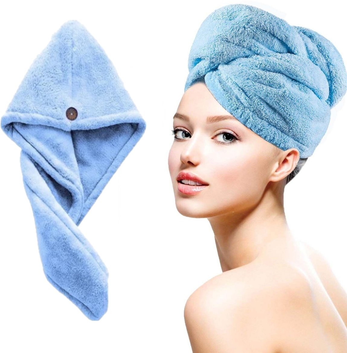 AG23 RĘCZNIK NA GŁOWĘ TURBAN DO WŁOSÓW Z MIKROFIBRY NA MOKRE WŁOSY MIKROFIBRA