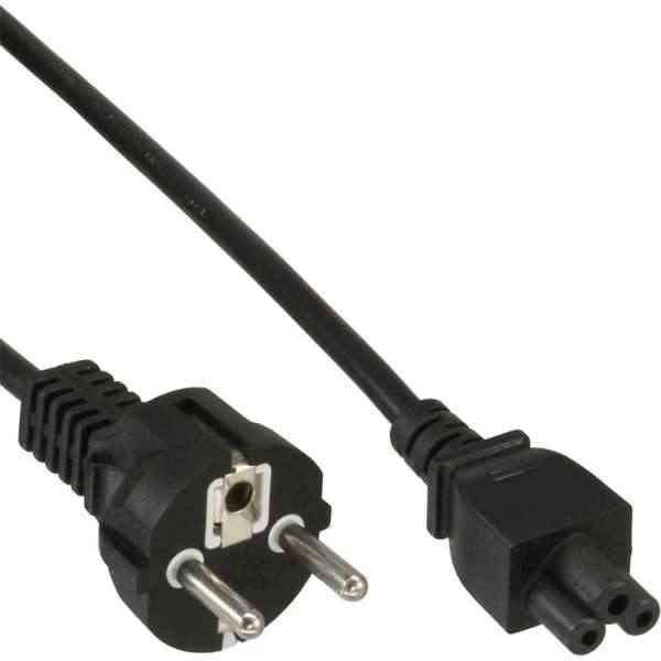 Kabel zasilający InLine Typ F German -" Mikey Mouse" laptop Plug czarny (16656D)