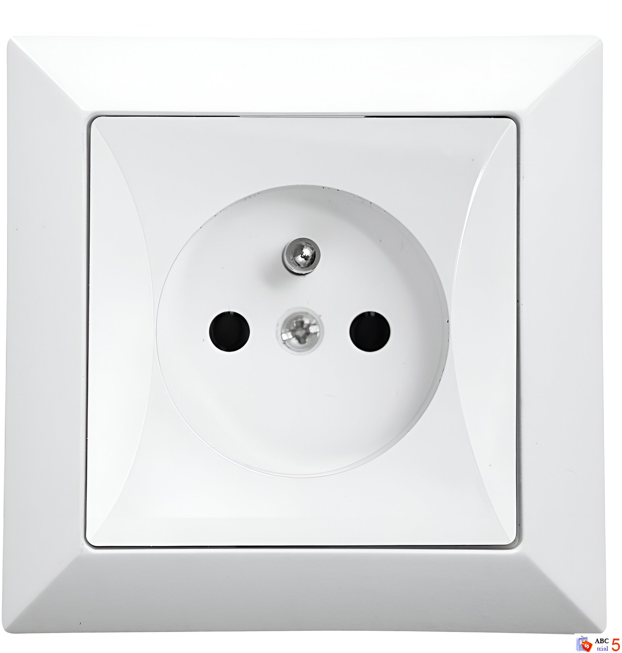 Gniazdo podtynkowe pojedyncze z uziemieniem 2P+Z Pola białe, 33029