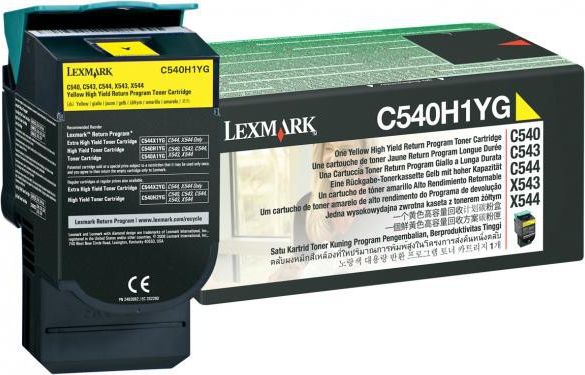 Toner Lexmark C540H1YG Yellow Oryginał (C540H1YG)