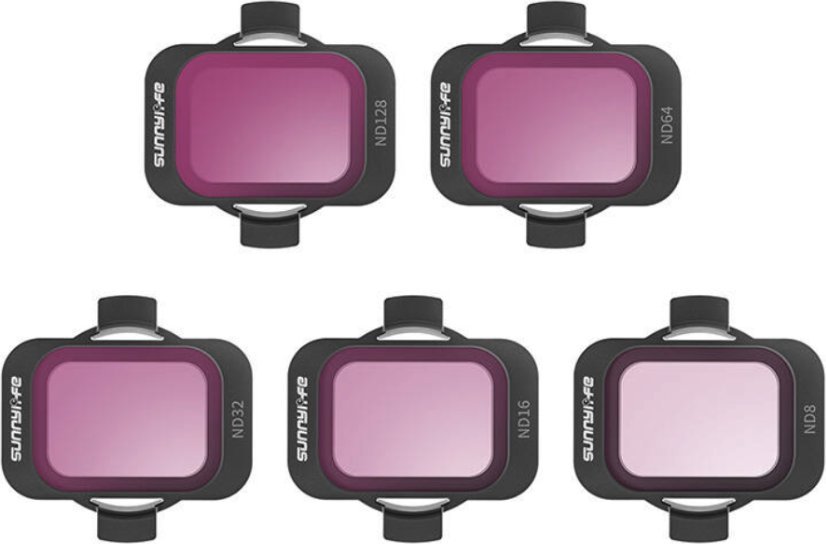 SunnyLife ZESTAW 5 FILTRÓW SZARYCH SUNNYLIFE ND 8/16/32/64/128 DO DJI AVATA 2