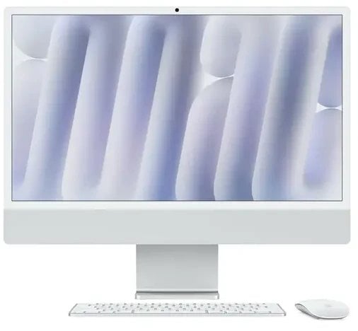 APPLE iMac Z1E2 59,62cm 23,5Zoll Standardglas M4 8C CPU/8C GPU/16C N.E. 16GB 1TB SSD Gbit Eth MM MaKey DE Silber