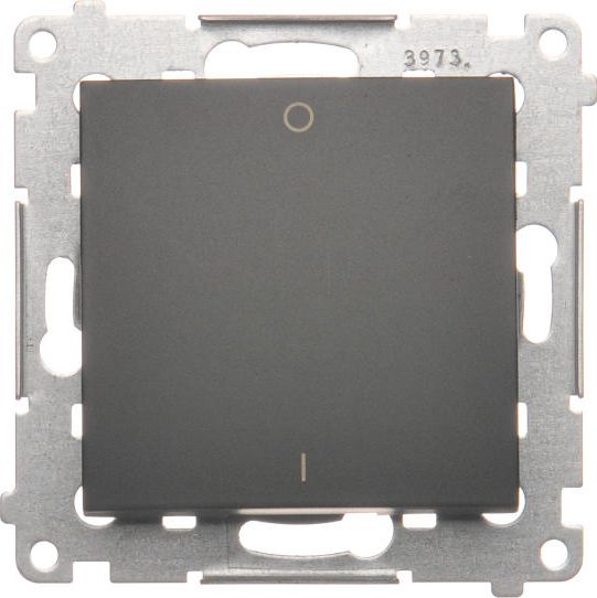 Kontakt-Simon Simon 54 Łącznik dwubiegunowy (moduł) 16AX 250V zaciski śrubowe czarny mat DW2A.01/49