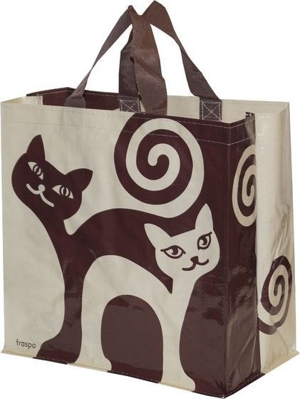 Fraspo Torba Animals 24L zakręcone koty - beżowo-brązowa