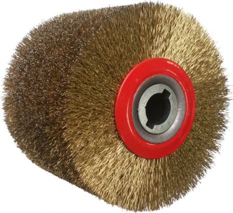 Glob Szczotka do postarzania drewna z drutu mosiądzowanego125x100x19 mm - GLOB-SZ-DRUT2-125