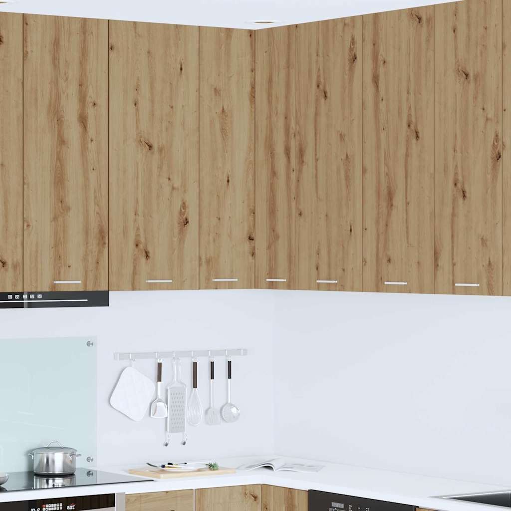 vidaXL Szafka wisząca Riga Dąb rzemieślniczy i biały 57 x 57 x 100 cm