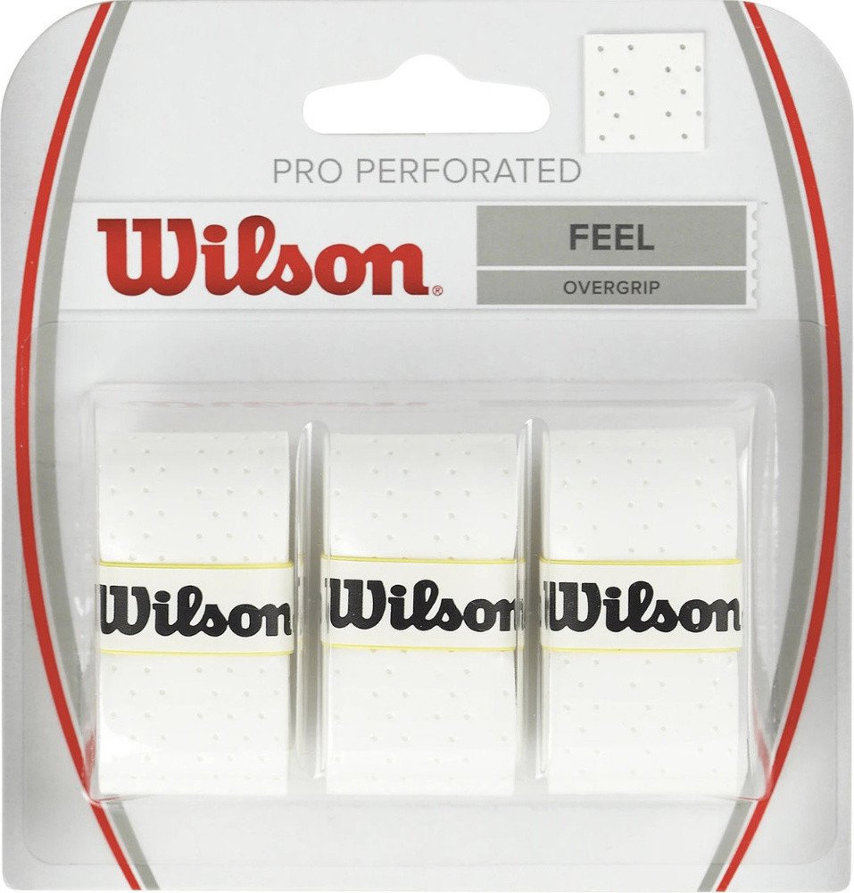 Owijka Wilson Pro Perforated Feel Overgrip biała 3 szt. WRZ4005WH
