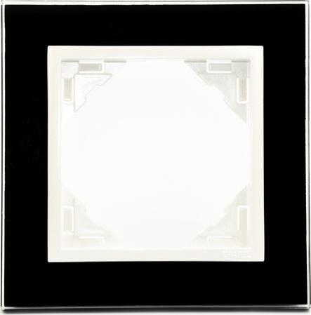 Efapel EFAPEL LOGUS90 CRYSTAL ramka pojedyncza, czarne szkło/lodowy 90910 TEG