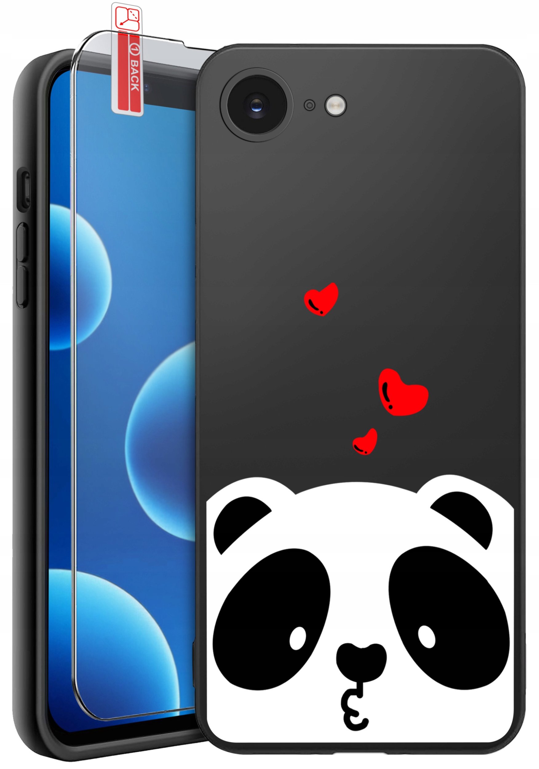 ETUI do iPhone 16e | WZORY | SILIKONOWE MATT CASE + SZKŁO 9H