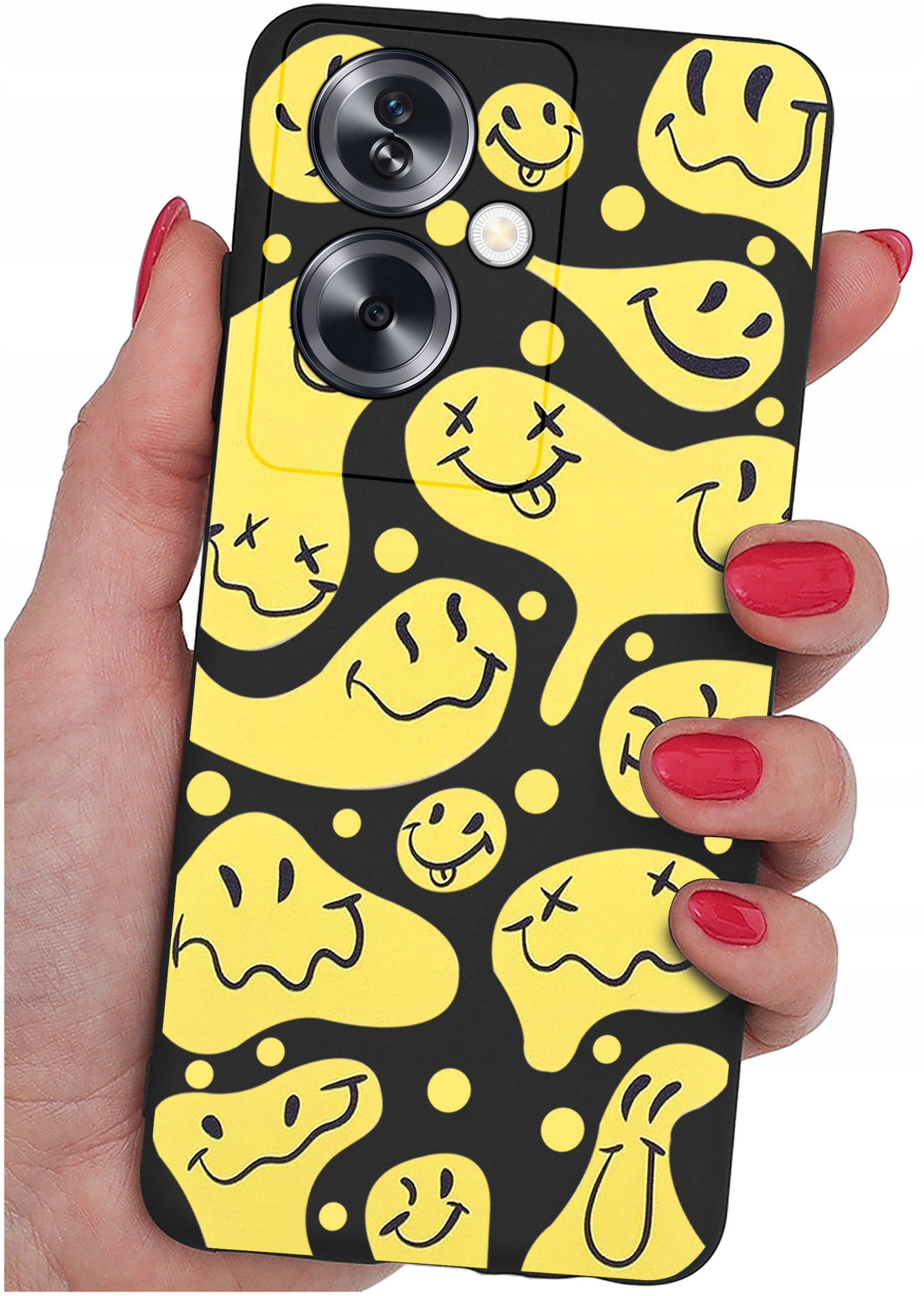 ETUI do Oppo A79 5G WZORY |SILIKONOWE MATT CASE + SZKŁO ochronne 9H