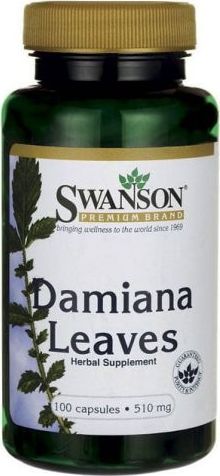 Swanson Swanson - Damiana, 510mg, 100 kapsułek