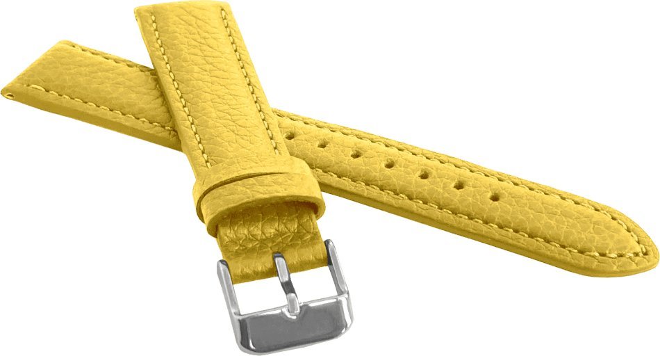 Lavvu LAVVU Żółty wyściełany pasek BISON z luksusowej skóry Top Grain - 16