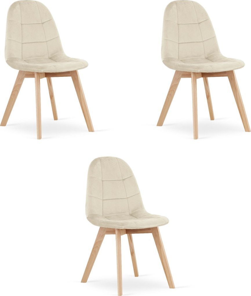 Leobert Krzesło BORA - beż aksamit x 3