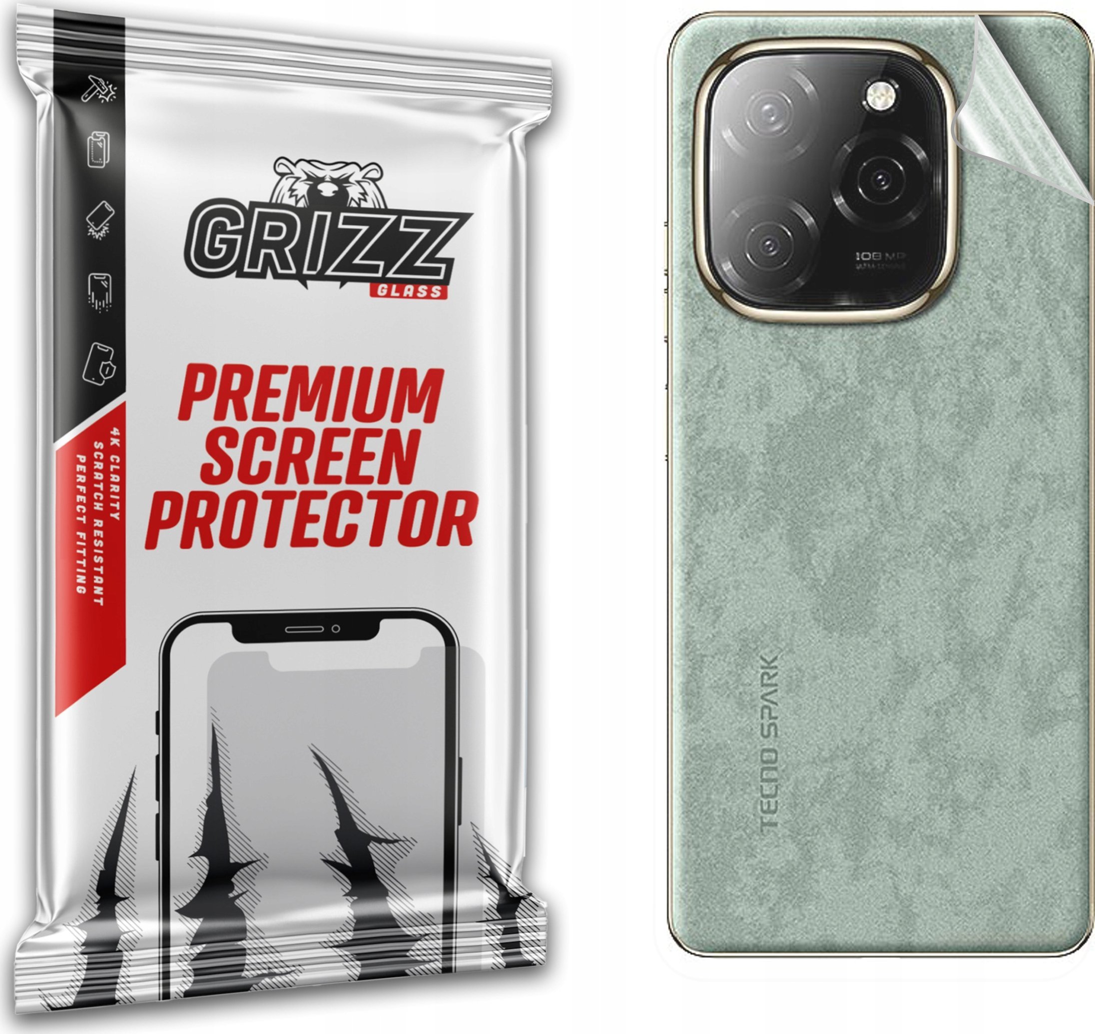 GrizzGlass Folia na tył GrizzGlass SatinSkin do Tecno Spark 20 Pro 5G