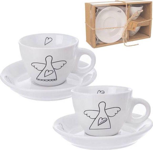 Orion Filiżanka do kawy, espresso, porcelanowa, biała, 90 ml, 2 sztuki