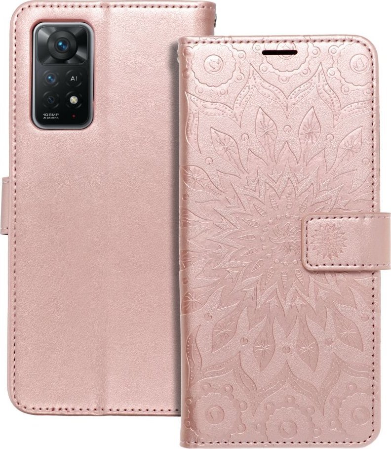 ForCell Kabura Forcell MEZZO Book do XIAOMI Redmi NOTE 11 PRO / 11 PRO 5G mandala złoty róż