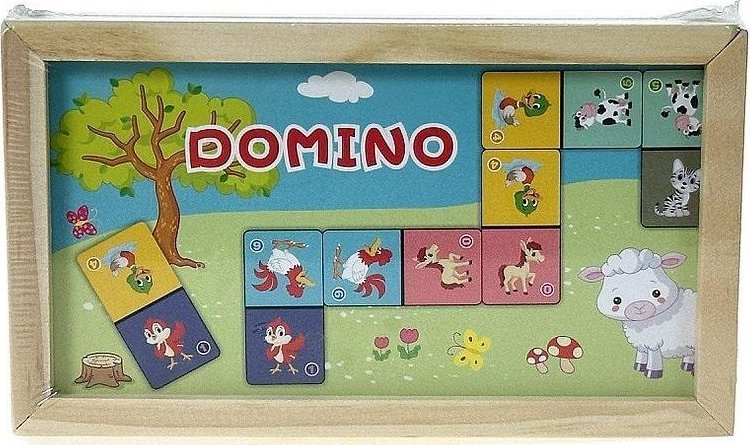 Domino drewniane Zwierzątka