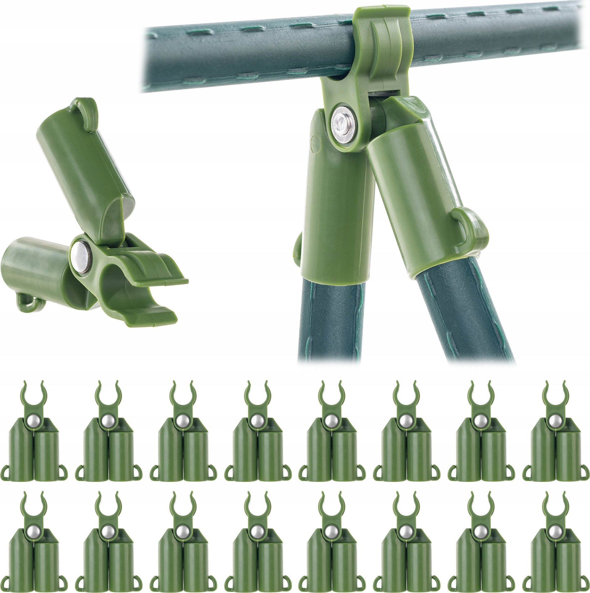 KADAX Łącznik Kątowy szczytowy 16 szt Do Tyczek Pomidorów Regulowany 11mm