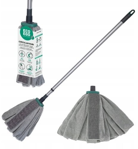 Sauber Mikroskiedras głowica mopa z teleskopowym uchwytem Eco* Ego CIRCULAR RUBI 5903355160502 5903355160502 (5903355160502)