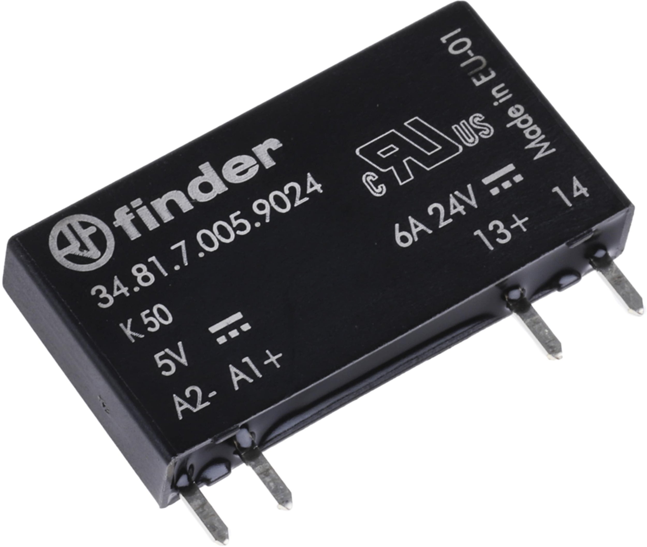 Wąskoprofilowy przekaźnik 5mm do obwodów drukowanych i gniazd SSR OC 2A/24V DC, zasil. 5V DC, RTIII 34.81.7.005.9024