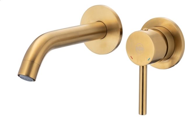 Bateria umywalkowa KFA Moza podtynkowa złoty szczotkowany (5039-810-31)