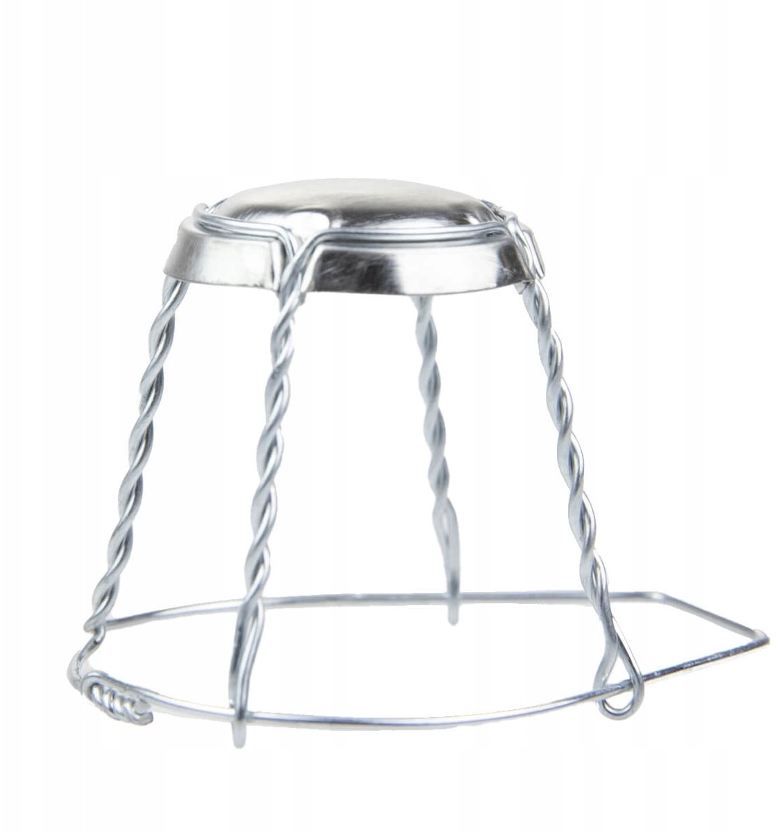 10x KOSZYCZEK DO SZAMPANA Z BLASZKĄ SREBRNĄ 37MM