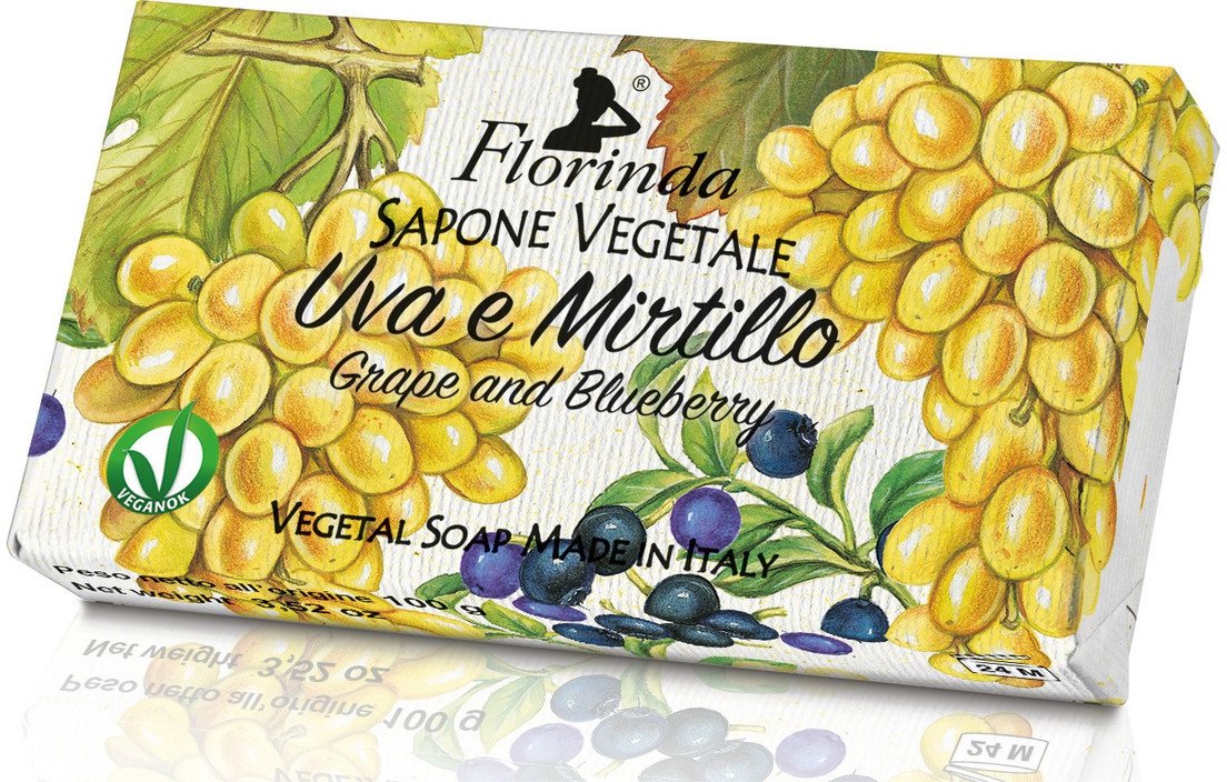 La Dispensa FLORINDA mydło w kostce Winogron i borówka czarna, 100g