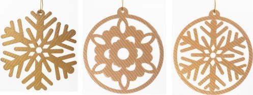 Kaemingk Zawieszka na choinkę gwiazdka złota 12 cm mix wzorów