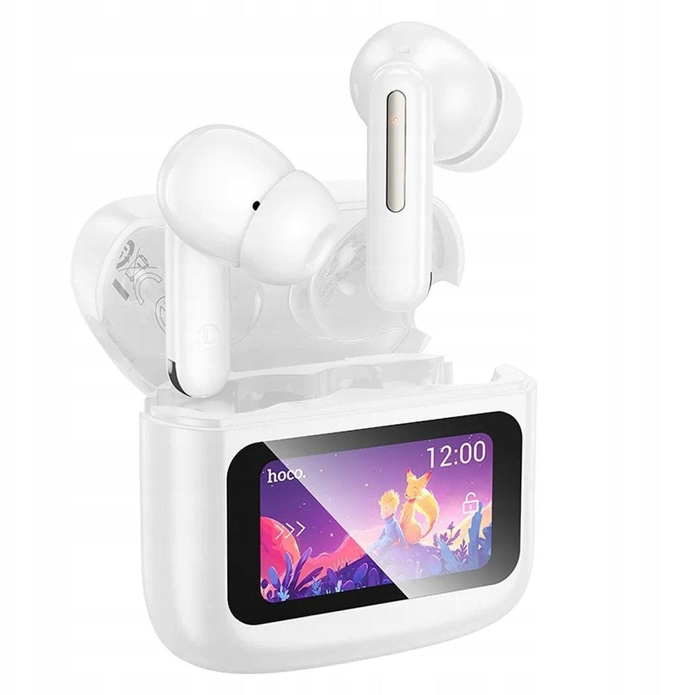 HOCO słuchawki bezprzewodowe bluetooth z ekranem dotykowym TWS EQ14 białe