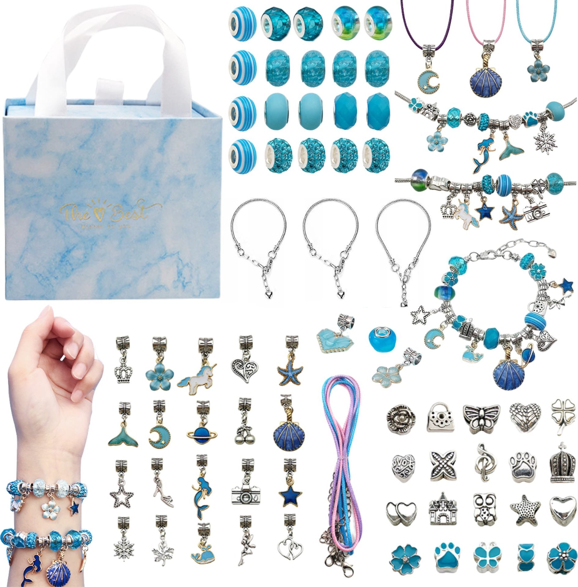 ProNice Zestaw Do Robienia Bransoletek Naszyjników Kreatywny Dla Dzieci Charms DIY