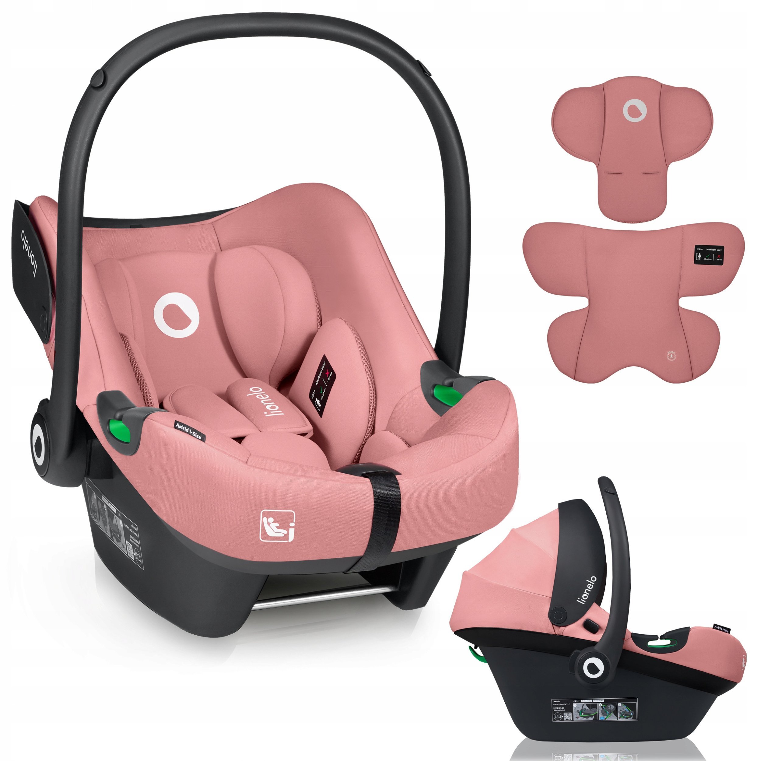 Automobilinė kėdutė Lionelo Astrid I-Size, 0-13 kg, pink