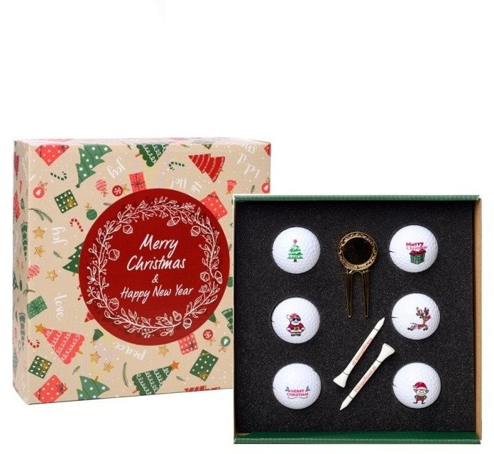 Piłki golfowe, zestaw prezentowy GOLF PLAYER Merry Christmas Pack (6 piłek)