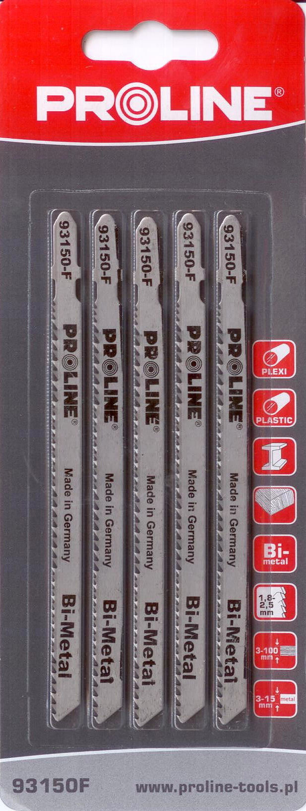 Pro-Line Brzeszczoty do wyrzynarki Bi-Metalowe 5szt. typ T 110x1,8mm - 931150F