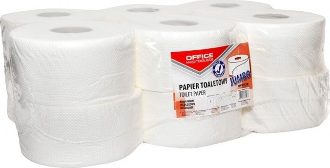 Office Products Papier toaletowy celulozowy OFFICE PRODUCTS Jumbo, 2-warstwowy, 120m, 12szt., biały